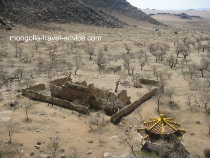 destroyed buddhist temple mongolia